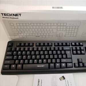 TECKNET Full-Size Wireless Keyboard (Model: TK-KM003 / Black)